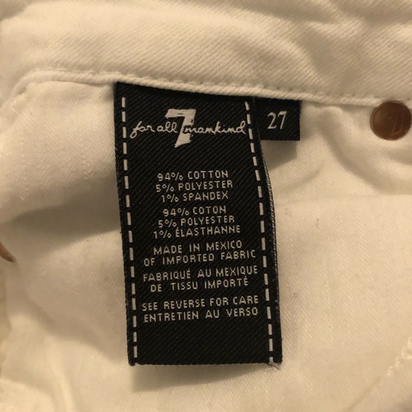 Cropped 7 for all mankind white jeans - Picture 3 of 4